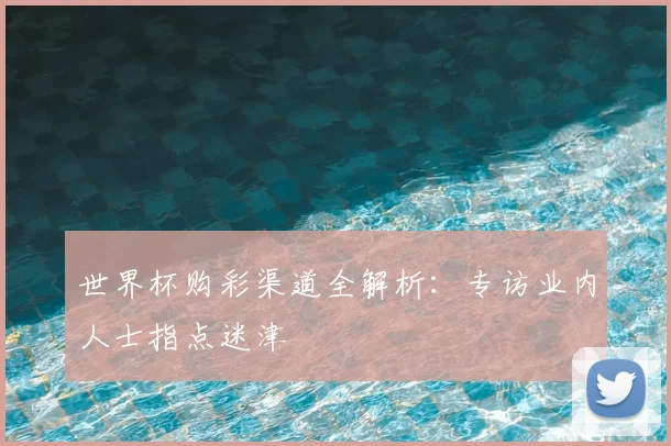 世界杯购彩渠道全解析:专访业内人士指点迷津